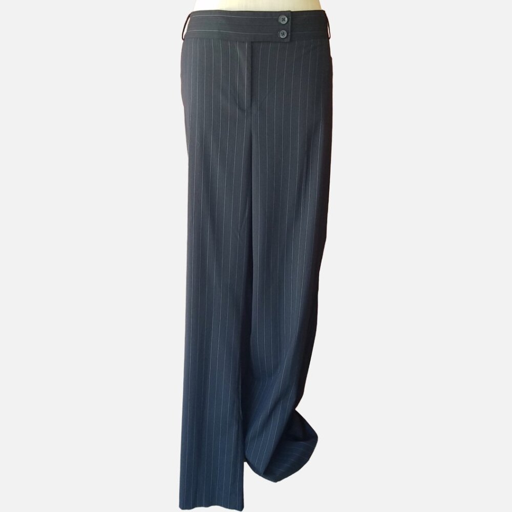 Lane Bryant Straight Fit Wide Leg Pinstriped Trouser – 28 Tall